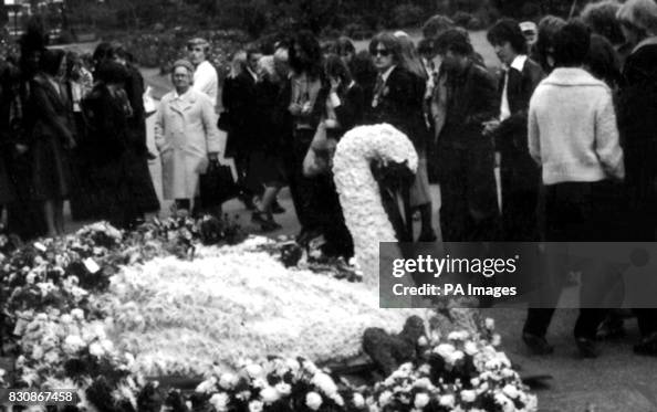A white swan at hte funeral of Marc Bolan A white swan at hte funeral of Marc Bolan