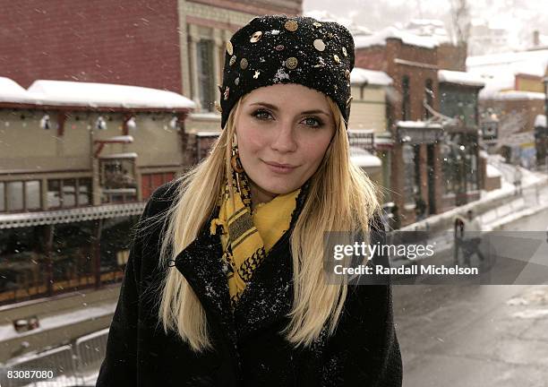 Actress Mischa Barton of "Assassination of a High School President" poses at the Sky 360 Delta Lounge during 2008 Sundance Film Festival on January...