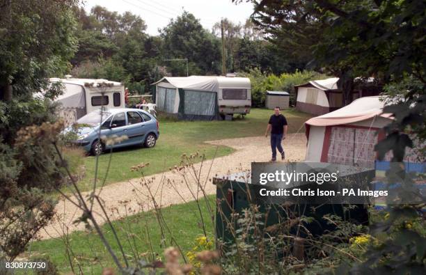 General view of the Warmwell County Touring Park at Crossways, near Dorchester, Dorset. An eight-year-old girl has suffered 50 per cent burns when...