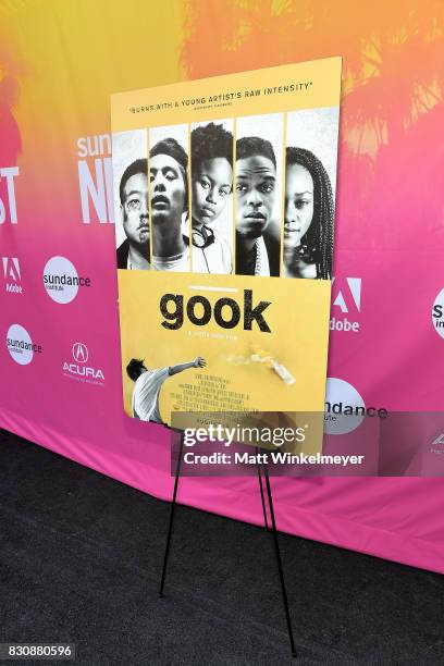 Signage for the film "Gook" at 2017 Sundance NEXT FEST at The Theater at The Ace Hotel on August 12, 2017 in Los Angeles, California.