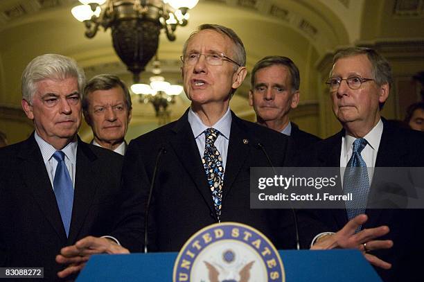 Oct. 01: Senate Banking Chairman Christopher J. Dodd, D-Conn., Senate Finance Chairman Max Baucus, D-Mont., Senate Majority Leader Harry Reid,...