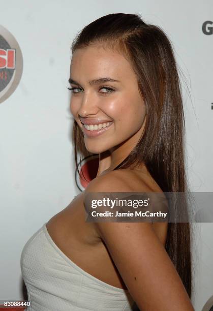 Swimsuit model Irina Shaykhlislamova attends The Sports Illustrated Unveils 2008 Swimsuit Issue - Press Conference at 7 World Trade Center on...