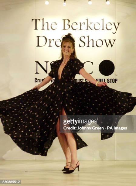 Former debutante model adorns the catwalk during the 50th Berkeley Dress Show held at The Dorchester Hotel on Park Lane in central London. The show...