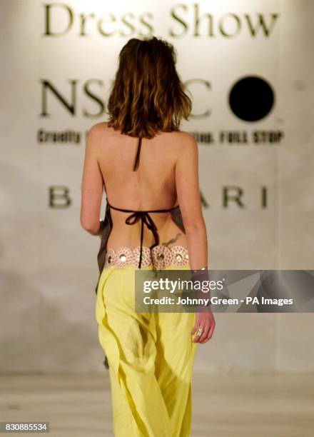 Former debutante models adorns the catwalk during the 50th Berkeley Dress Show held at The Dorchester Hotel on Park Lane in central Londo. The show...