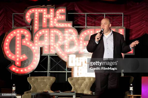 Guy Branum performs as part of the Talk Show The Game Show on The Barbary Stage during the 2017 Outside Lands Music And Arts Festival at Golden Gate...