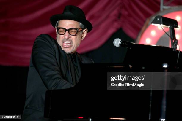 Jeff Goldblum and The Mildred Snitzer Orchestra perform on The Barbary Stage during the 2017 Outside Lands Music And Arts Festival at Golden Gate...