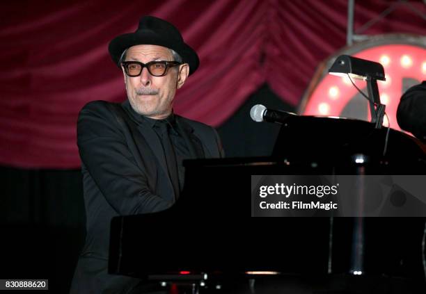 Jeff Goldblum and The Mildred Snitzer Orchestra perform on The Barbary Stage during the 2017 Outside Lands Music And Arts Festival at Golden Gate...