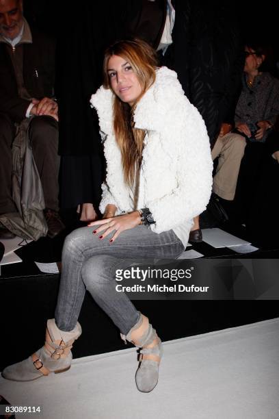 Bianca Brandolini attends the Giambattista Valli Show during Paris Fashion Week at Espace Eiffel on October 2, 2008 in Paris, France.