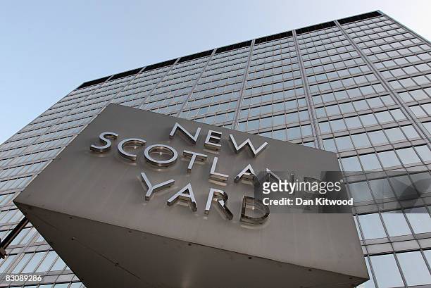 General view of New Scotland Yard on October 2, 2008 in London, England. Metropolitan Police Commissioner, Sir Ian Blair today announced his...