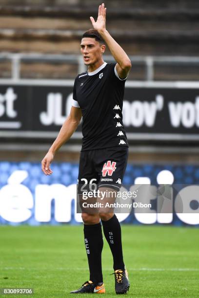 Mehdi Jean Tahrat of Angers during the Ligue 1 match between Amiens SC and Angers SCO at Stade de la Licorne on August 12, 2017 in Amiens, .