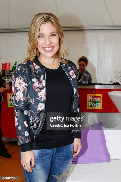 Singer Laura Wilde during the SchlagerOlymp Open Air Festival at Freizeit und Erholungspark Luebars on August 12, 2017 in Berlin, Germany.