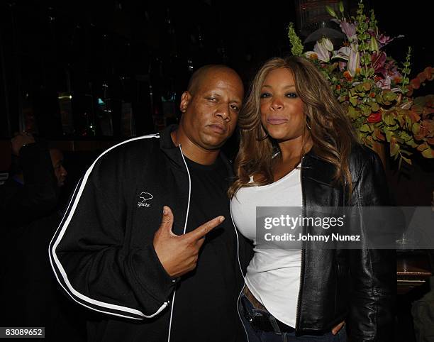 Kevin Hunter and Wendy Williams attend the Patron Music in Motion Tour Party at Marquee on September 29, 2008 in New York City.