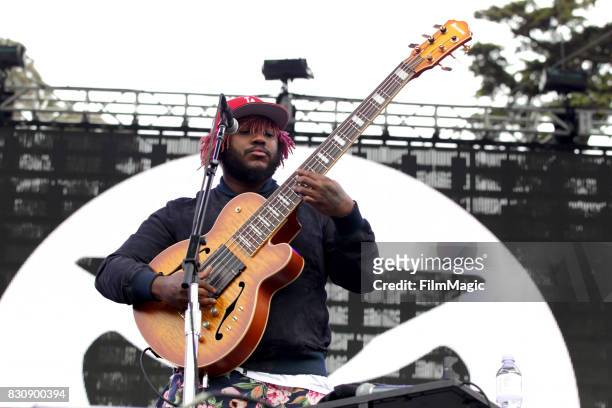 Thundercat performs on the Twin Peaks Stage during the 2017 Outside Lands Music And Arts Festival at Golden Gate Park on August 12, 2017 in San...
