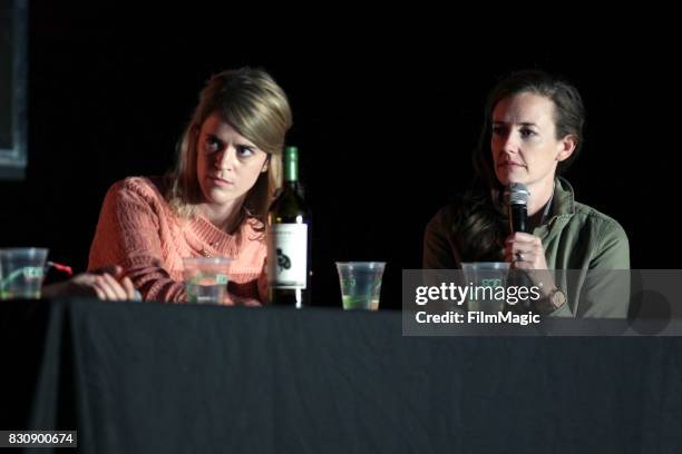 Mary Holland and Stephanie Allynne of Wild Horses on The Barbary Stage during the 2017 Outside Lands Music And Arts Festival at Golden Gate Park on...