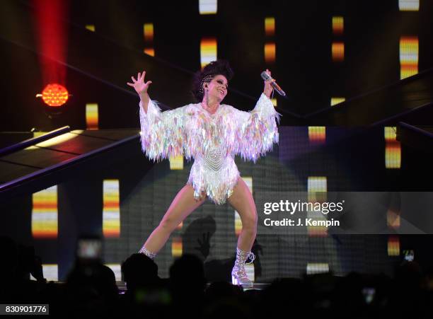 Singer Alejandra Guzman performs at Madison Square Garden on August 12, 2017 in New York City.