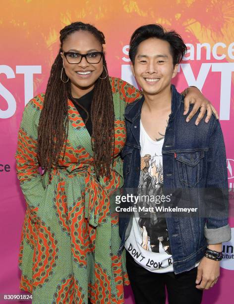 Director Ava DuVernay and writer/director Justin Chon attend the 2017 Sundance NEXT FEST at The Theater at The Ace Hotel on August 12, 2017 in Los...