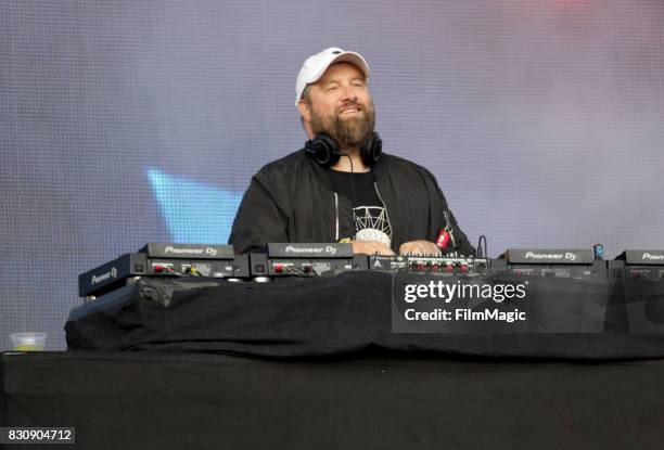 Claude VonStroke performs on the Twin Peaks Stage during the 2017 Outside Lands Music And Arts Festival at Golden Gate Park on August 12, 2017 in San...