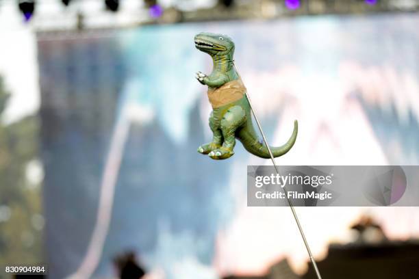 Festival goers while Claude VonStroke performs on the Twin Peaks Stage during the 2017 Outside Lands Music And Arts Festival at Golden Gate Park on...