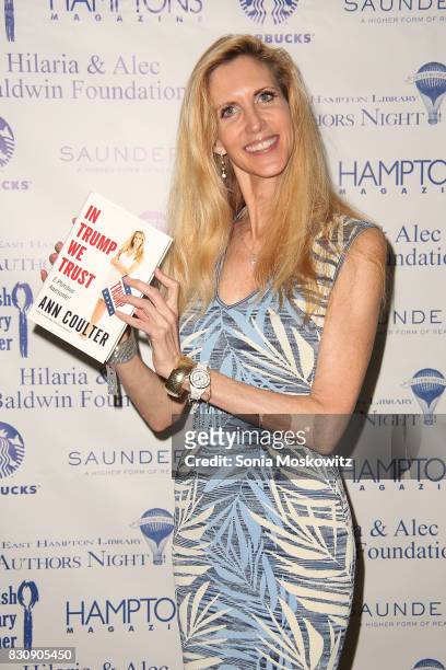 Ann Coulter attends Author's Night 2017 to benefit the East Hampton Library on August 12, 2017 in East Hampton, New York.