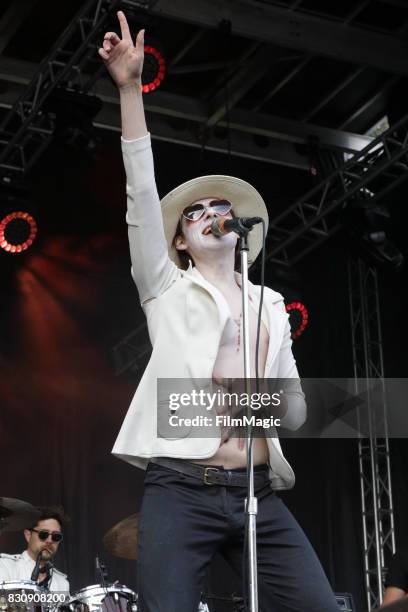 Sam France of Foxygen performs on the Panhandle Stage during the 2017 Outside Lands Music And Arts Festival at Golden Gate Park on August 12, 2017 in...