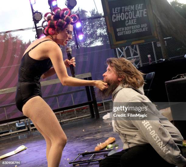 Boyfriend performs during Let Them Eat Chocolate Cake with Guittard on the Gastro Magic Stage during the 2017 Outside Lands Music And Arts Festival...