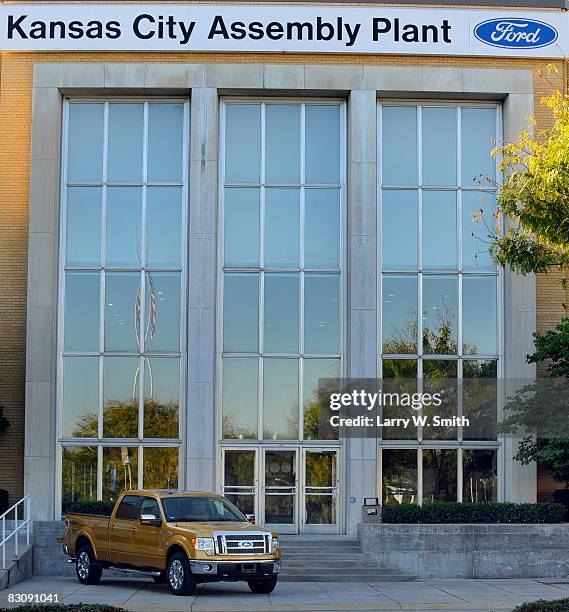 Ford F-150 Lariat pickup sits outside the Kansas City Ford Assembly plant October 2, 2008 in Claycomo, Missouri. Ford's Kansas City Assembly plant...