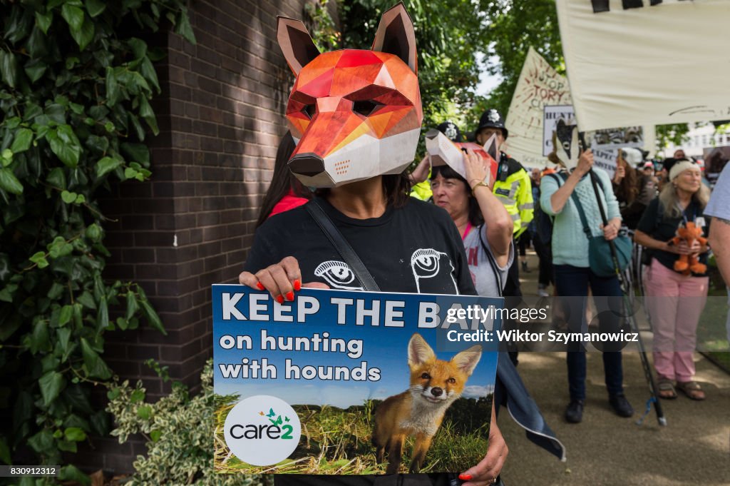 Protest Against Badger Culling And Fox Hunting In London