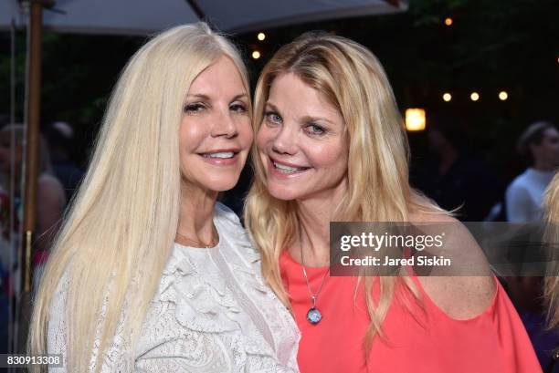 Nancy Pearson and Gwendolyn Beck attend AVENUE on the Beach's Summer Soiree at The Baker House on August 12, 2017 in East Hampton, New York.