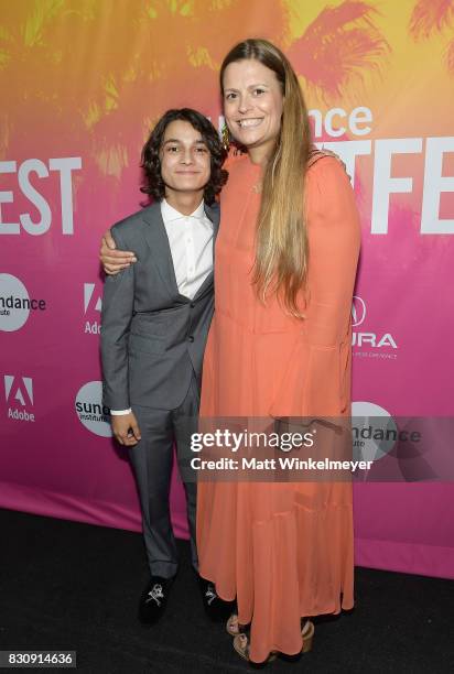 Actor Rio Mangini and director Marianna Palka attends 2017 Sundance NEXT FEST at The Theater at The Ace Hotel on August 12, 2017 in Los Angeles,...