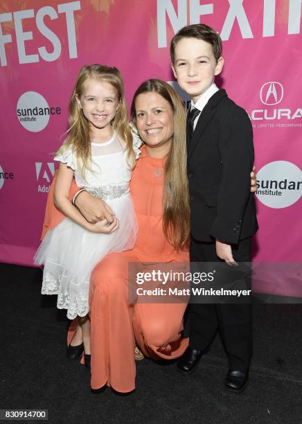 Actor Kingston Foster, director Marianna Palka, and actor Jason Maybaum attend 2017 Sundance NEXT FEST at The Theater at The Ace Hotel on August 12,...