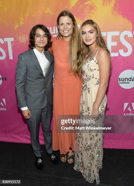 Rio Mangini, Marianna Palka, and Brighton Sharbino attend 2017 Sundance NEXT FEST at The Theater at The Ace Hotel on August 12, 2017 in Los Angeles,...