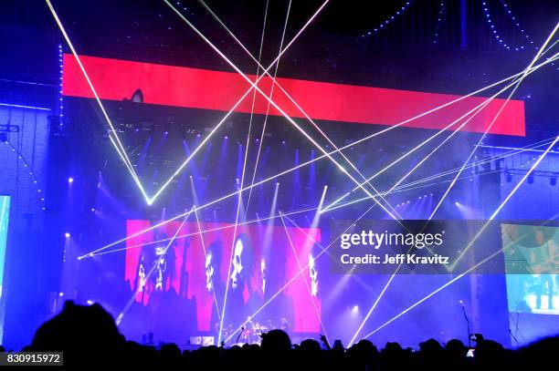 Metallica performs on Lands End stage during the 2017 Outside Lands Music And Arts Festival at Golden Gate Park on August 12, 2017 in San Francisco,...