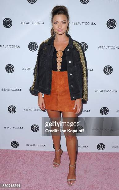 Erika Costell arrives at the 5th Annual Beautycon Festival Los Angeles at Los Angeles Convention Center on August 12, 2017 in Los Angeles, California.