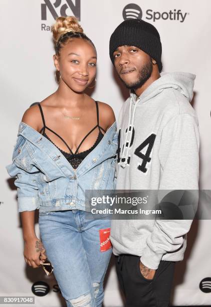 Zonnique Jailee Pullins and 6lack at Spotify's RapCaviar Live at The Tabernacle on August 12, 2017 in Atlanta, Georgia.