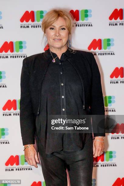 Deborra Lee Furness arrives ahead of a screening of Shame as part of the 66th Melbourne International Film Festival on August 13, 2017 in Melbourne,...