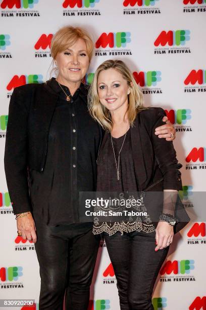 Deborra Lee Furness and Simone Buchanan arrive ahead of a screening of Shame as part of the 66th Melbourne International Film Festival on August 13,...