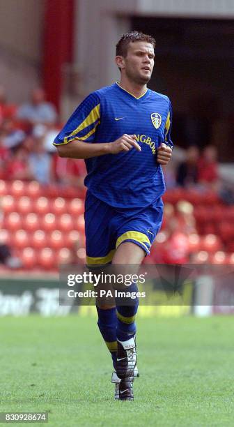 Erik Bakke of Leeds utd in action during the Pre-Season friendly against Barnsley. * : Leeds United midfielder Eirik Bakke, who was Tuesday January...