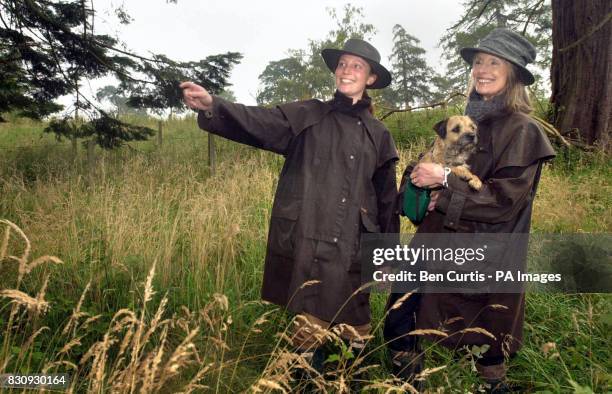 Sue Stirling-Aird, with her dog Tangle, and her daughter Corrie take a walk, through their estate of Kippenross in Dunblane, on the lookout for a pig...