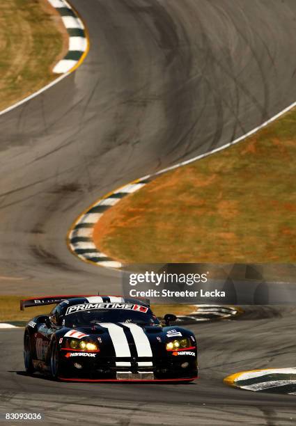 The Primetime Race Group Bluepoint Energy/Hankook Tire USA Dodge Viper Competition Coupe driven by Joel Feinberg and Chris Hall during practice for...