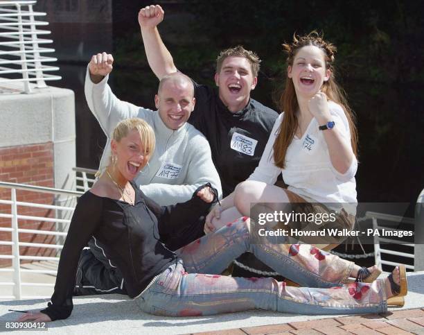 From left to right; David Wheeler from Droylesden, Manchester, Bryan Nisbet from Dundee, Sarah Harding from Hazel Grove, Stockport and Emma Dean, 18...