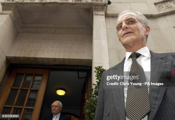 Dr Clement Alun Jones leaves a hearing at the General Medical Council in London on .Dr Jones, a royal doctor failed to protect patients adequately...