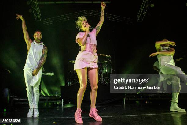 Singer/Songwriter Betty Who performs at The Observatory on August 12, 2017 in Santa Ana, California.