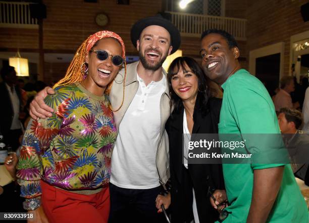 Alicia Keys, Justin Timberlake, Rashida Jones, and Chris Rock attend Apollo in the Hamptons 2017: hosted by Ronald O. Perelman at The Creeks on...