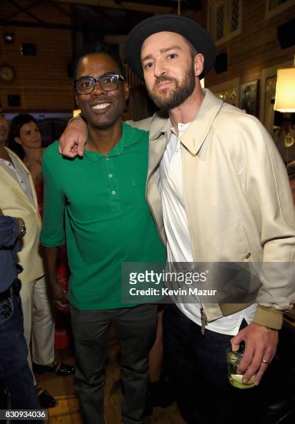 Chris Rock and Justin Timberlake attend Apollo in the Hamptons 2017: hosted by Ronald O. Perelman at The Creeks on August 12, 2017 in East Hampton,...