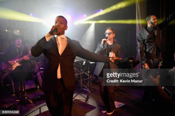 Jamie Foxx and Robert Downey Jr. Perform onstage at Apollo in the Hamptons 2017: hosted by Ronald O. Perelman at The Creeks on August 12, 2017 in...