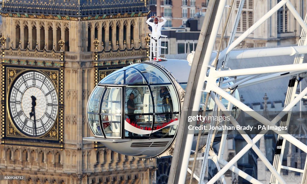 Sir Mo Farah at the Coca-Cola London Eye