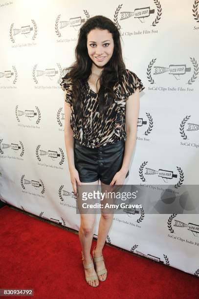 Meredith O'Connor attends the Premiere Of "As In Kevin" At Socal Clips Indie Film Fest on August 12, 2017 in Los Angeles, California.