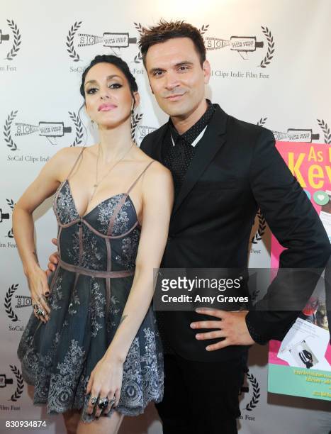 Rachele Royale and Kash Hovey attend the Premiere Of "As In Kevin" At Socal Clips Indie Film Fest on August 12, 2017 in Los Angeles, California.