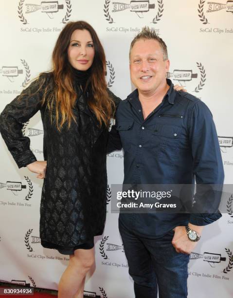 Wendy Benge and AJ Adelman attend the Premiere Of "As In Kevin" At Socal Clips Indie Film Fest on August 12, 2017 in Los Angeles, California.