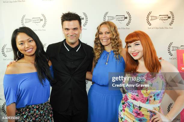 Priscilla Bawicia, Kash Hovey, Summer Moore and Kasia Szarek attend the Premiere Of "As In Kevin" At Socal Clips Indie Film Fest on August 12, 2017...